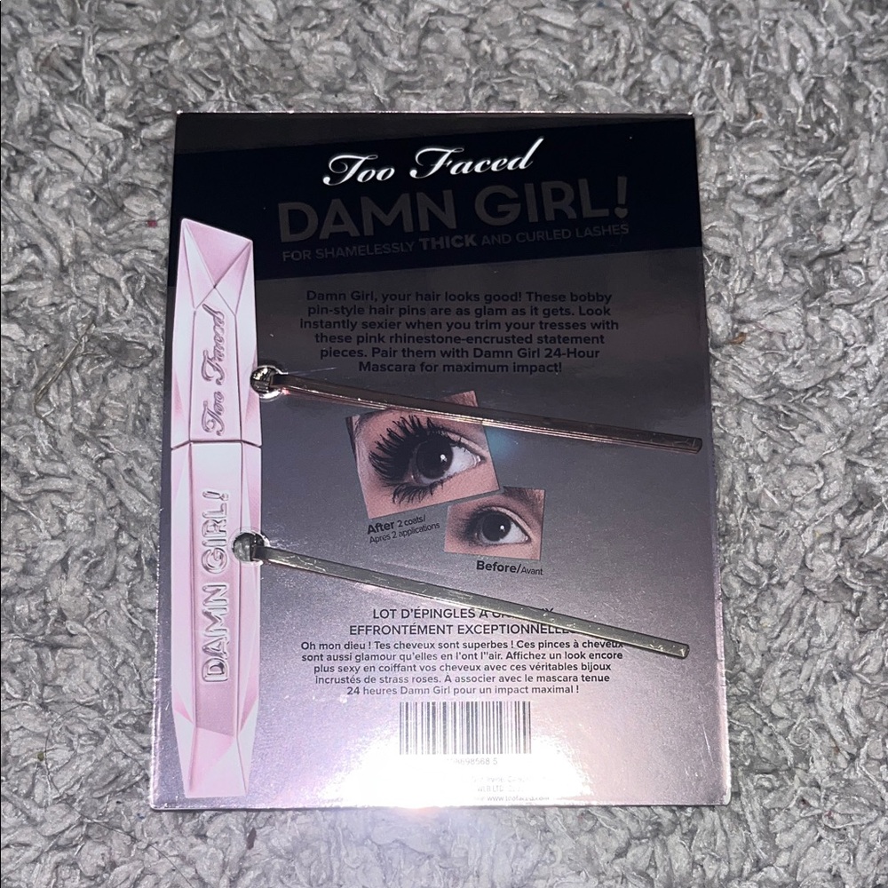 Too Faced Pink Rhinestone Hair Pin Set - Picture 2 of 2